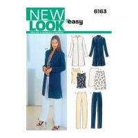 New Look Ladies Sewing Pattern 6163 Jacket, Top, Skirt & Trouser Pants