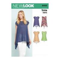 new look ladies easy sewing pattern 6453 knit tops