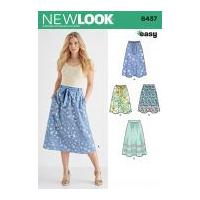 new look ladies easy sewing pattern 6437 skirts in 4 styles