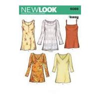 new look ladies easy sewing pattern 6086 simple tunic tops