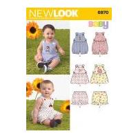 New Look Baby & Toddler Easy Sewing Pattern 6970 Rompers, Dresses & Panties