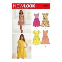 new look ladies easy sewing pattern 6262 summer dresses