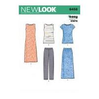 New Look Ladies Easy Sewing Pattern 6458 Knit Pants, Top, Skirt & Dress