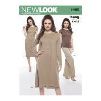 New Look Ladies Easy Sewing Pattern 6482 Jersey Knit Dress, Tunic, Pants & Jacket