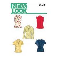 New Look Ladies Sewing Pattern 6598 Shirt & Blouse Tops