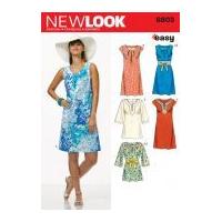 New Look Ladies Easy Sewing Pattern 6803 Tunic Tops, Dresses & Belt