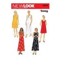 new look ladies easy sewing pattern 6866 summer dresses