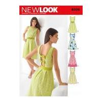 new look ladies sewing pattern 6208 vintage style dresses with back de ...