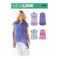 New Look Ladies Sewing Pattern 6212 Pretty Blouse Tops