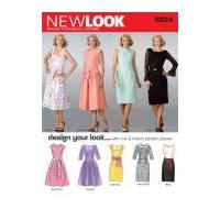 New Look Ladies Sewing Pattern 6824 Smart Fitted Dresses