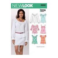 new look ladies easy sewing pattern 6892 summer tops blouses