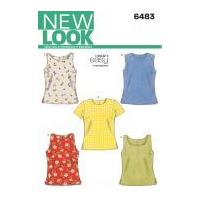 New Look Ladies Easy Sewing Pattern 6483 Simple Tops