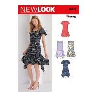 New Look Ladies Easy Sewing Pattern 6371 Asymmetric T Shirt Dresses