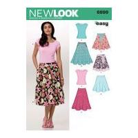 new look ladies easy sewing pattern 6899 tops full skirts