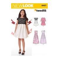 New Look Girls Sewing Pattern 6427 Evening Dresses in 4 Styles