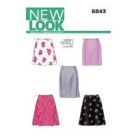 New Look Ladies Easy Sewing Pattern 6843 A Line & Straight Skirts