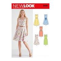 New Look Ladies Sewing Pattern 6431 Dresses in 5 Styles with Pleat Neckline