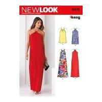 new look ladies easy sewing pattern 6372 halter neck dresses in 2 styl ...