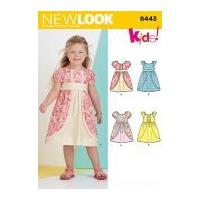 New Look Girls Sewing Pattern 6443 Pretty Dresses in 4 Styles
