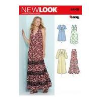 New Look Ladies Easy Sewing Pattern 6448 Easy V Neck Dresses