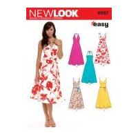 new look ladies easy sewing pattern 6557 summer dresses