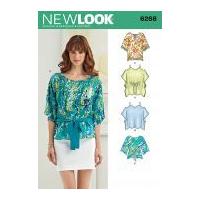 New Look Ladies Easy Sewing Pattern 6268 Drape Tunics & Tops