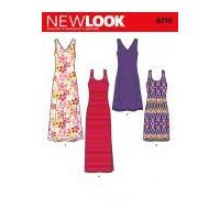 New Look Ladies Easy Sewing Pattern 6210 Tank Jersey Dresses