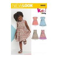 New Look Girls Easy Sewing Pattern 6442 Wrap Dresses