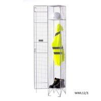 Nest Of 2 Single Door Wire Mesh Lockers - 1980 H x 602 W x 457mm D