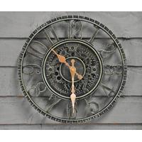 newby verdigris wall clock 30cm by smart garden