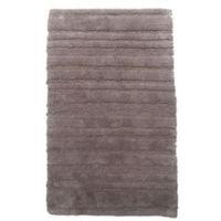 Newlyn Taupe Striped Cotton Anti-Slip Backing Bath Mat (L)80cm (W)500mm