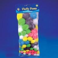 Neon Mix 2 100 Piece Fluffy Poms