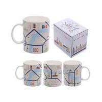 new bone china mug london map