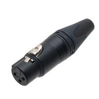 neutrik nc3fxx b 3 pole xlr cable socket black