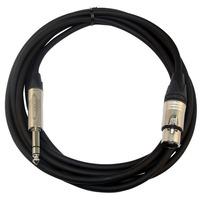 Neutrik RAPIDCABLE11 3m Microphone Cable Stereo Jack NP3C to XLR F...