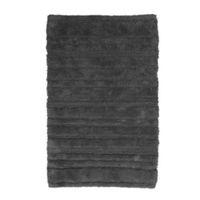newlyn grey striped cotton anti slip bath mat l80cm w500mm