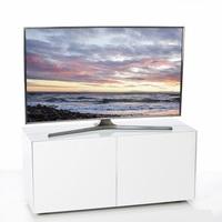 Nexus Small TV Stand In White High Gloss With Wireless Charging
