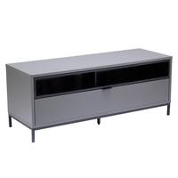 nelson tv cabinet small in matt charcoal grey and black