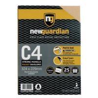 New Guardian (C4) 130gsm Peel & Seal Premium Strong Envelopes (Manilla) Pack of 25