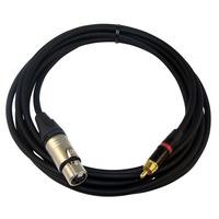 Neutrik RAPIDCABLE6 3m Instrument Cable XLR Female NC3FX to Phono ...