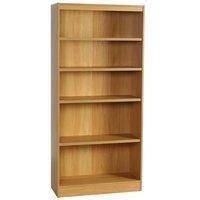 Newmarket High Level Double Bookcase Warm Oak