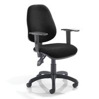 New York High Back Chair Black Adjustable Arms