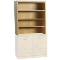 Newmarket 950mm Overshelving for Base Level Units Beech