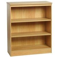 Newmarket Mid Level Double Bookcase Warm Oak