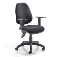 New York High Back Chair Charcoal Adjustable Arms