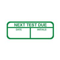 Next Test Due Labels, Green Mark & Seal, 40 x 15mm, Pack Of 120
