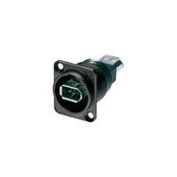 Neutrik NA1394-6-B-W NA1394-6-B-W IEEE 1394 Mounted Socket 6 IEEE Socket, build-in Black