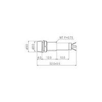 Neon signal lights with integrated series resistor. Red