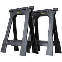 New Stanley STST1-70355 Folding Saw Horse - Twin Pack