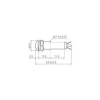 Neon signal lights with integrated series resistor. Red